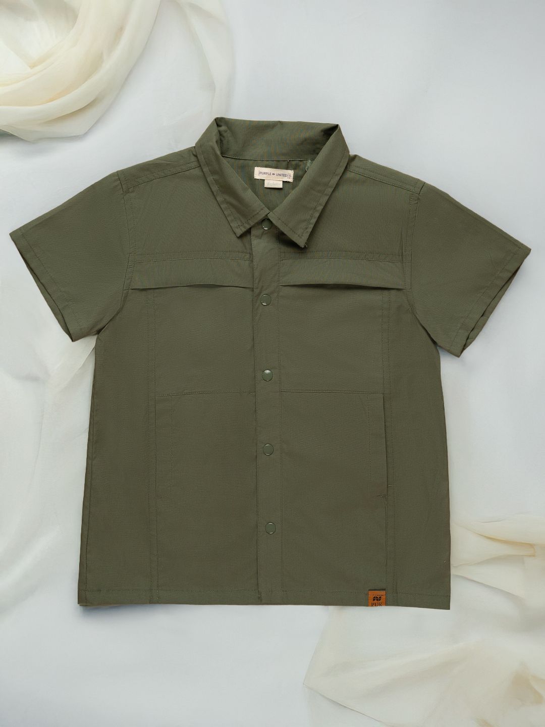 Purple United Kids Boys Cotton Casual Shirt