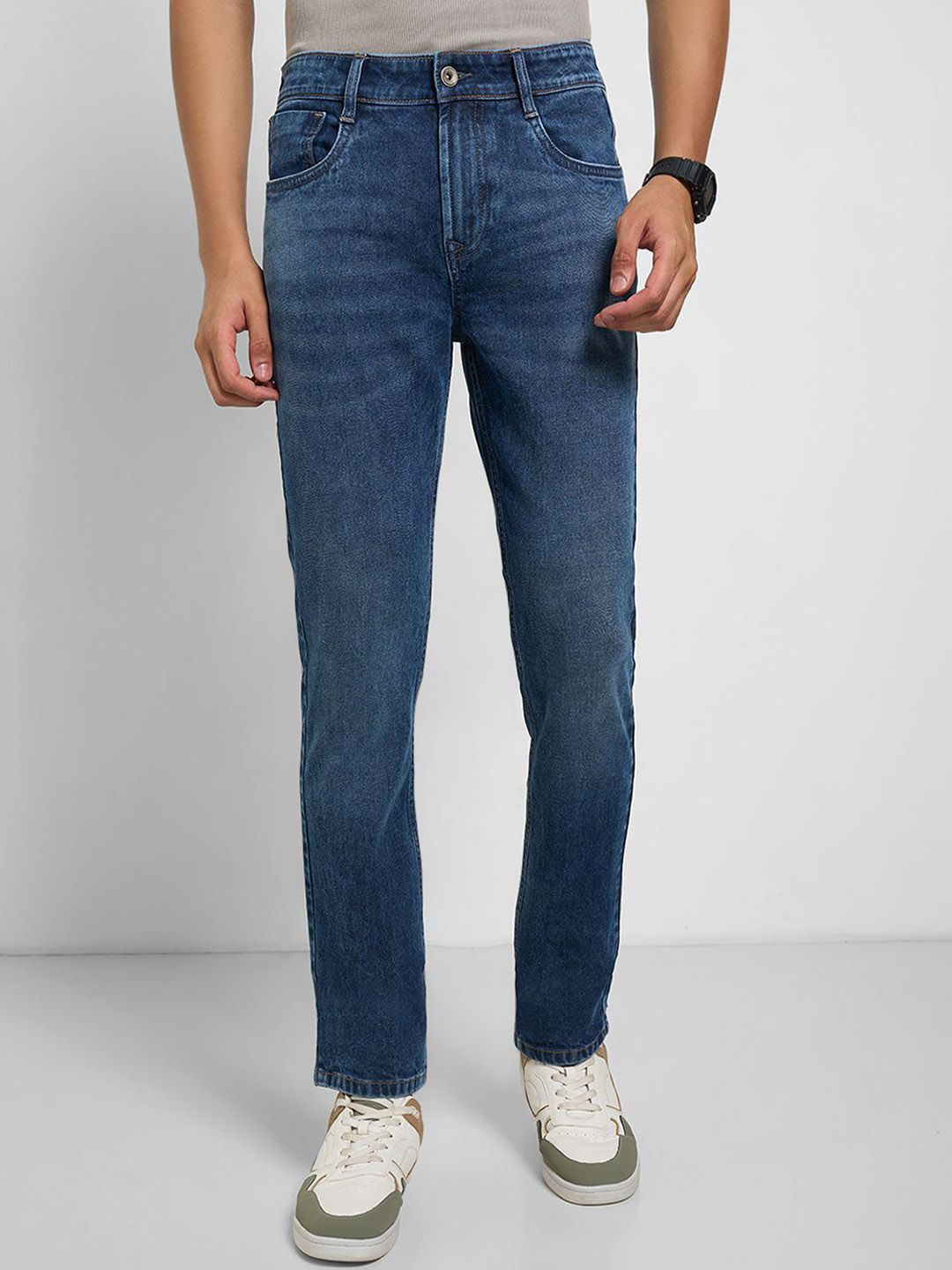 SF JEANS by Pantaloons Men Slim Fit Mid-Rise Light Fade Non Stretchable Jeans