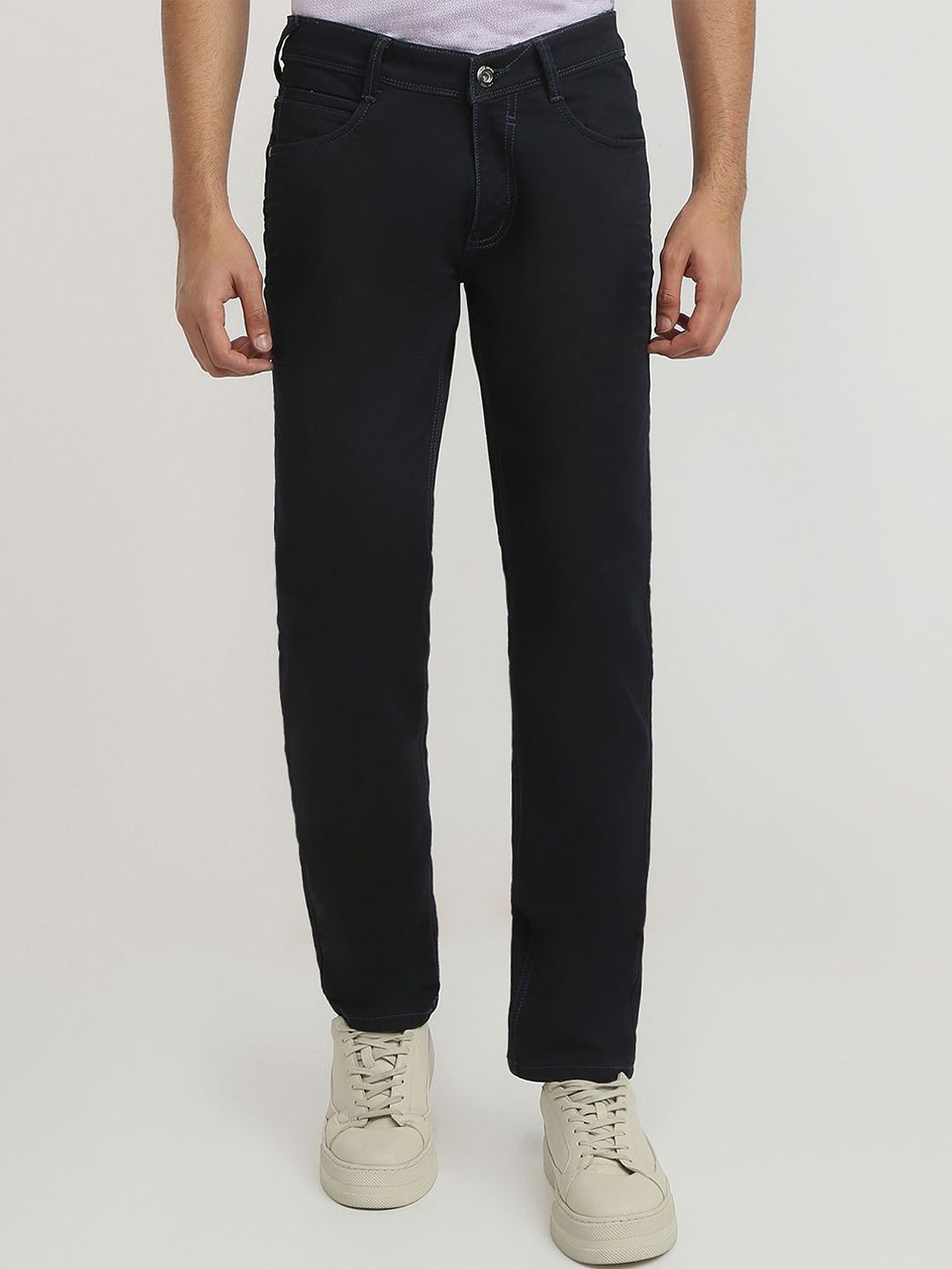 Park Avenue Men Slim Fit Mid-Rise Jeans