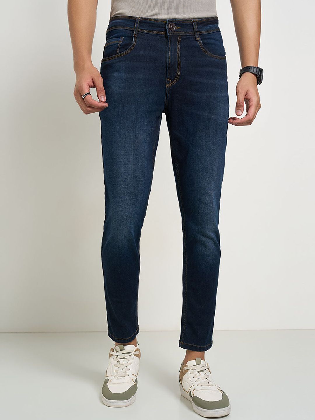 SF JEANS by Pantaloons Men Slim Fit Mid-Rise Light Fade Jeans