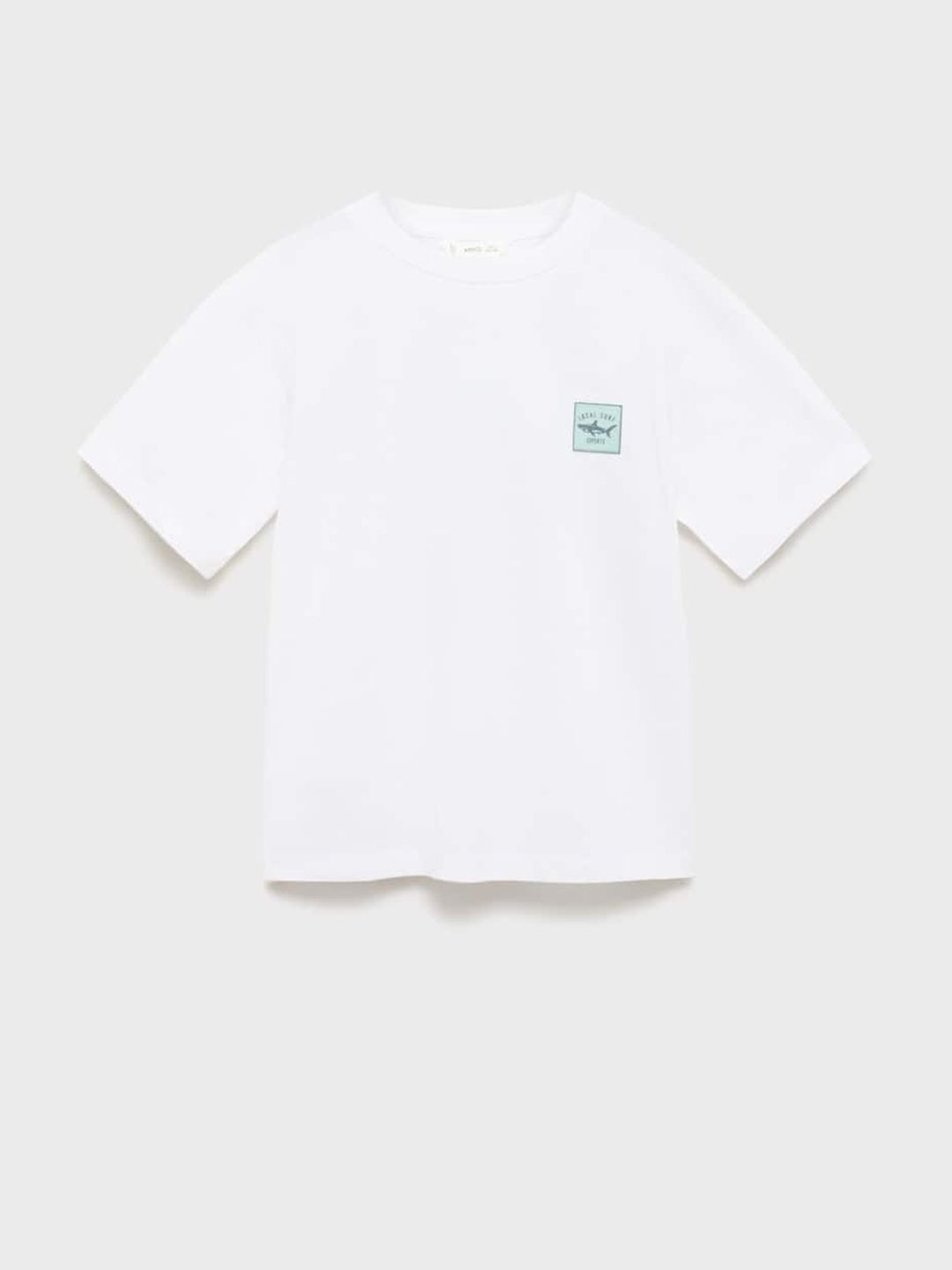Mango Kids Boys Typography Printed Drop-Shoulder Sleeves Pure Cotton T-shirt