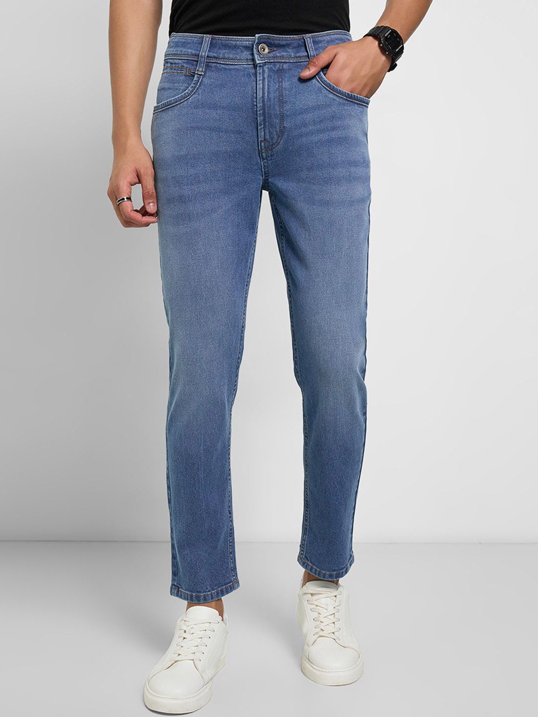 SF JEANS by Pantaloons Men Slim Fit Mid-Rise Light Fade Jeans