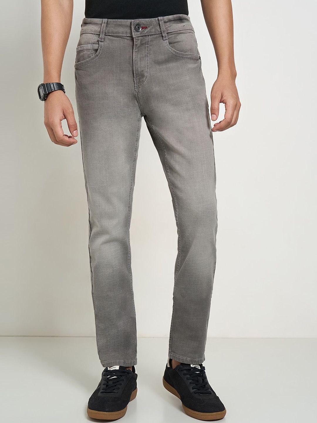 SF JEANS by Pantaloons Men Skinny Fit Mid-Rise Heavy Fade Jeans