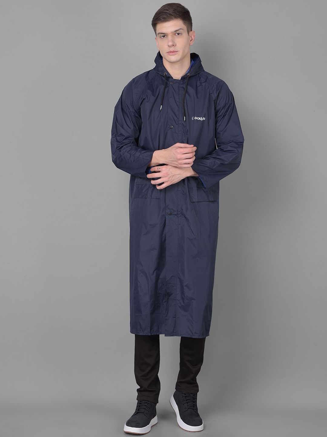 Dollar Rainguard Full Sleeve Long Raincoat With Adjustable Hood & Pocket