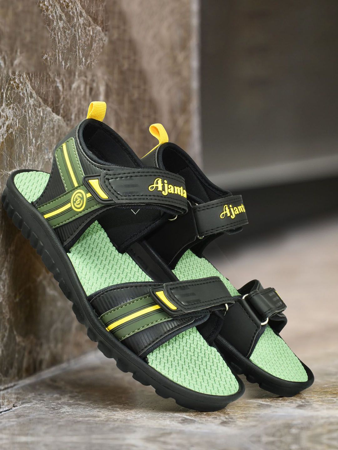 Ajanta Men Textured Sports Sandal