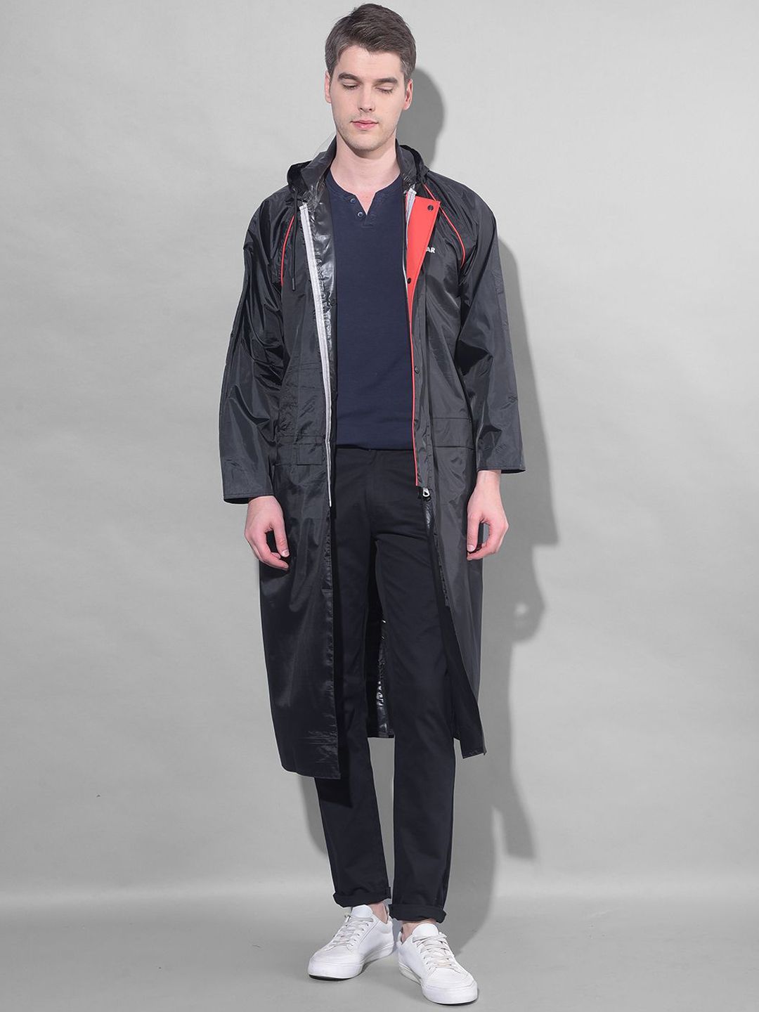Dollar Rainguard Full Sleeve Long Raincoat With Adjustable Hood & Pocket