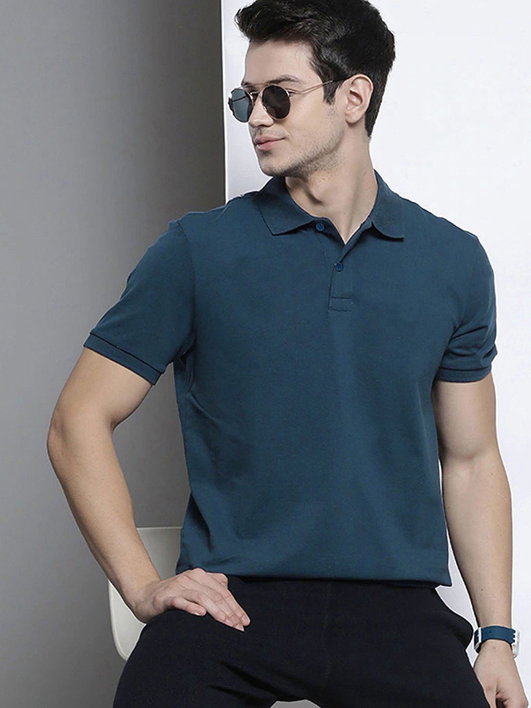 SZN Men Regular Fit Polo Collar T-shirt