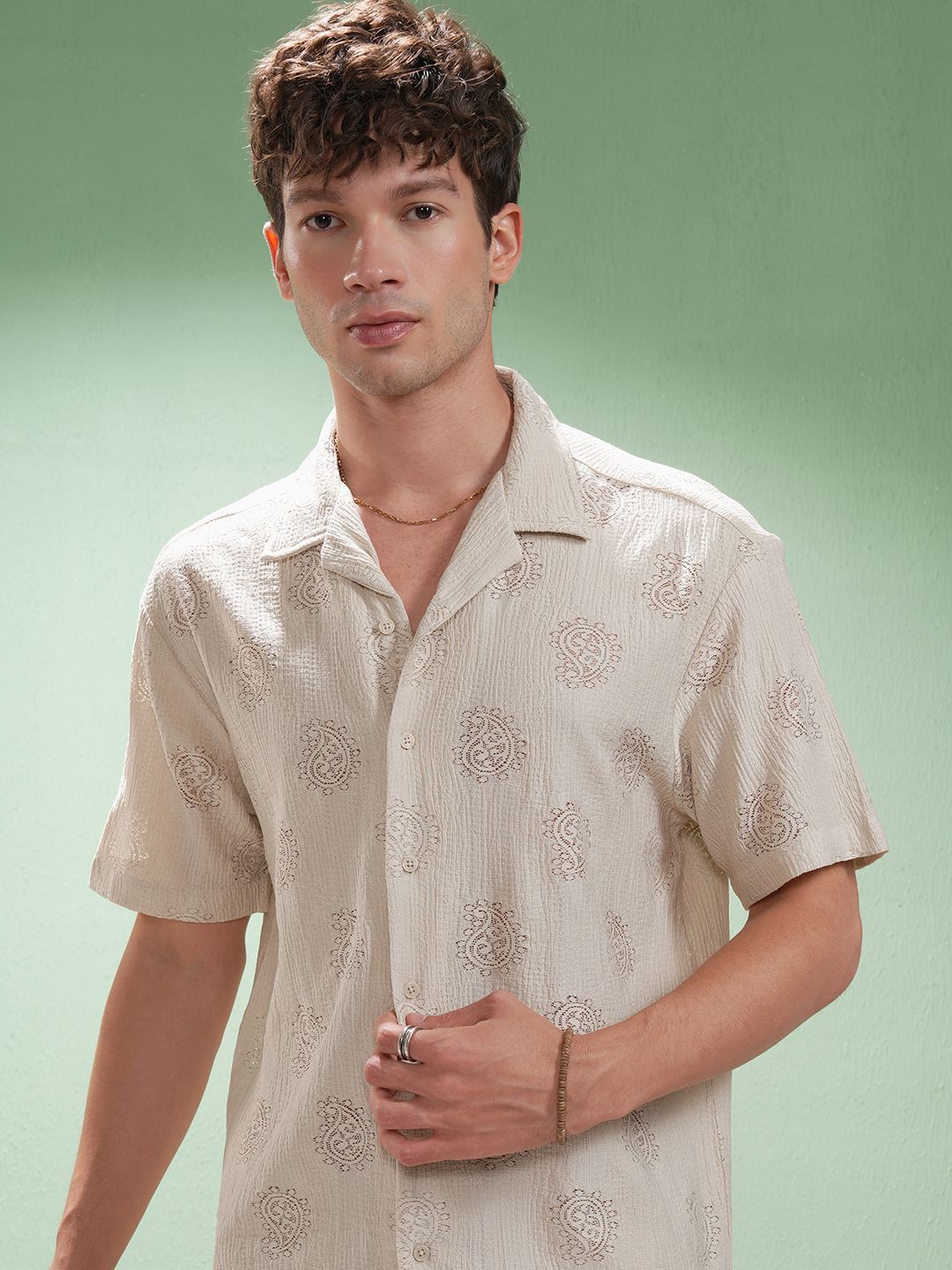 HIGHLANDER Men Opaque Casual Relaxed Fit Shirt