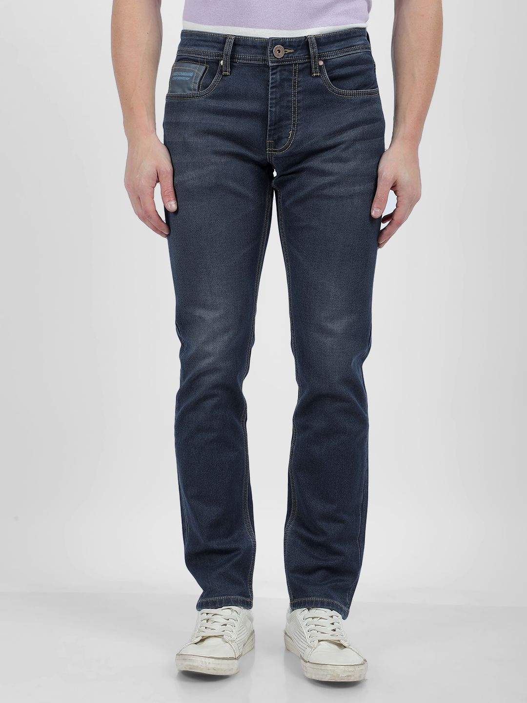 Numero Uno Men Skinny Fit Low-Rise Light Fade Stretchable Jeans