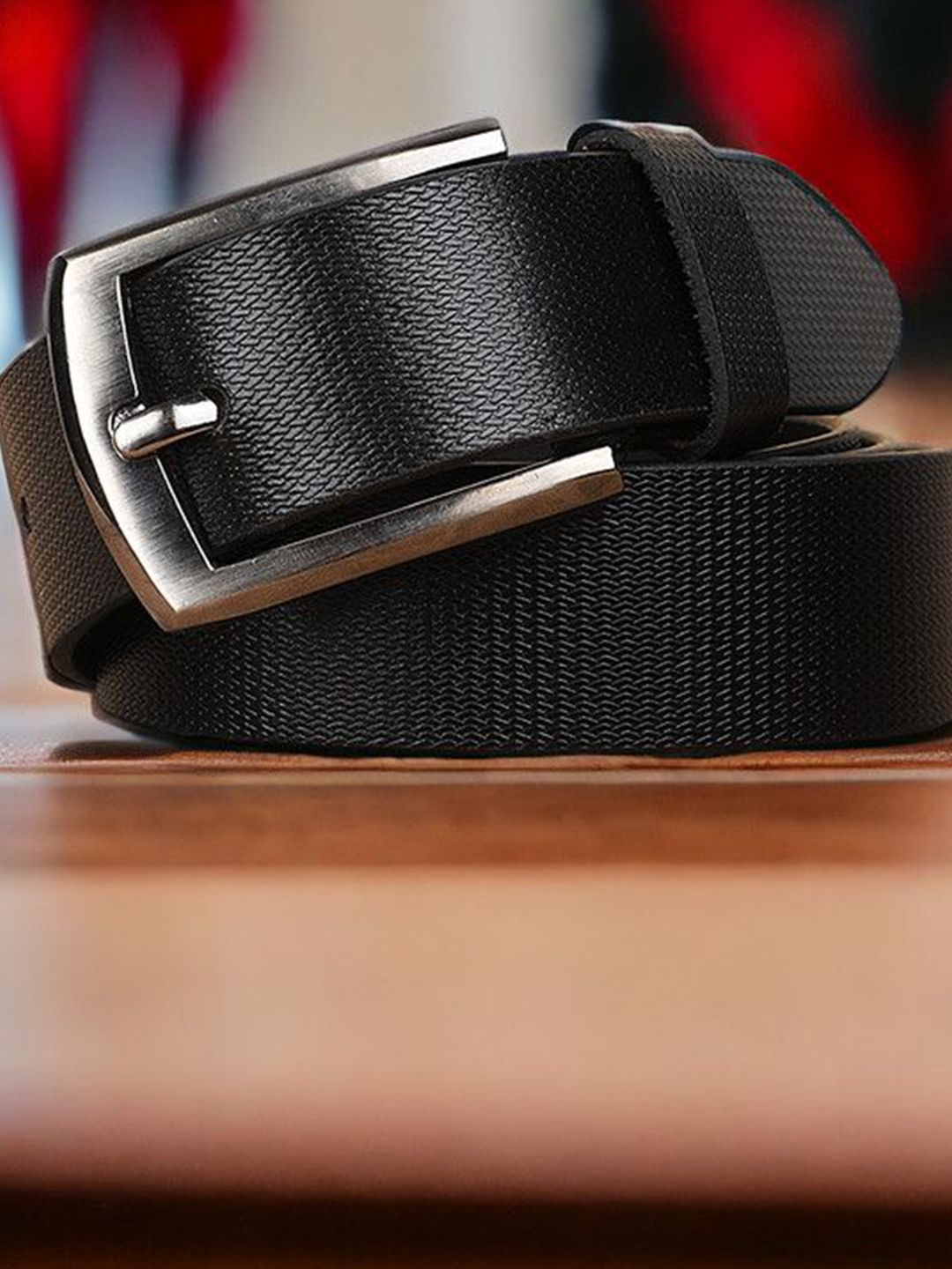 Provogue Men Textured Leather Belt