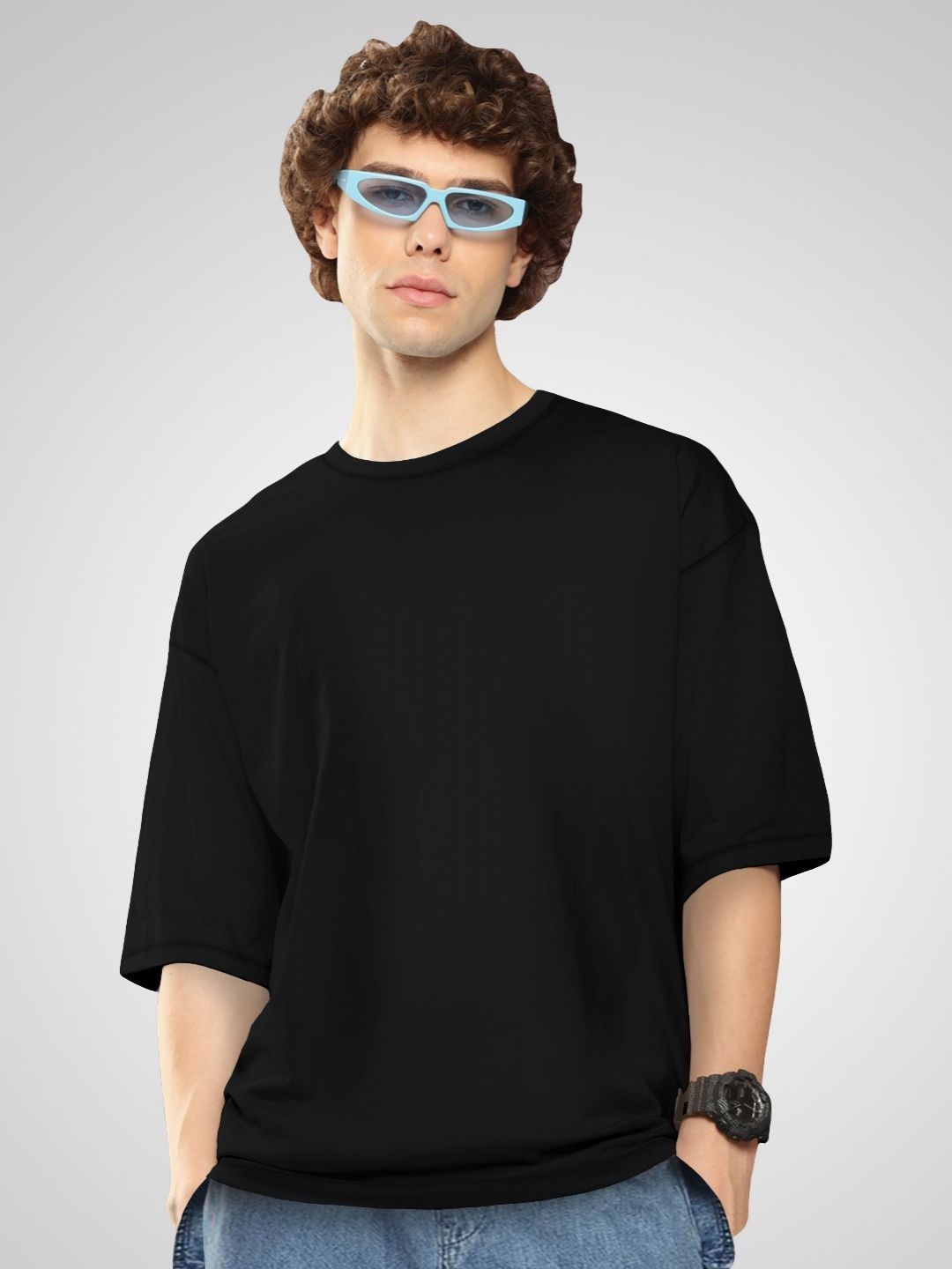 BAESD Men Drop-Shoulder Sleeves Twistform T-shirt