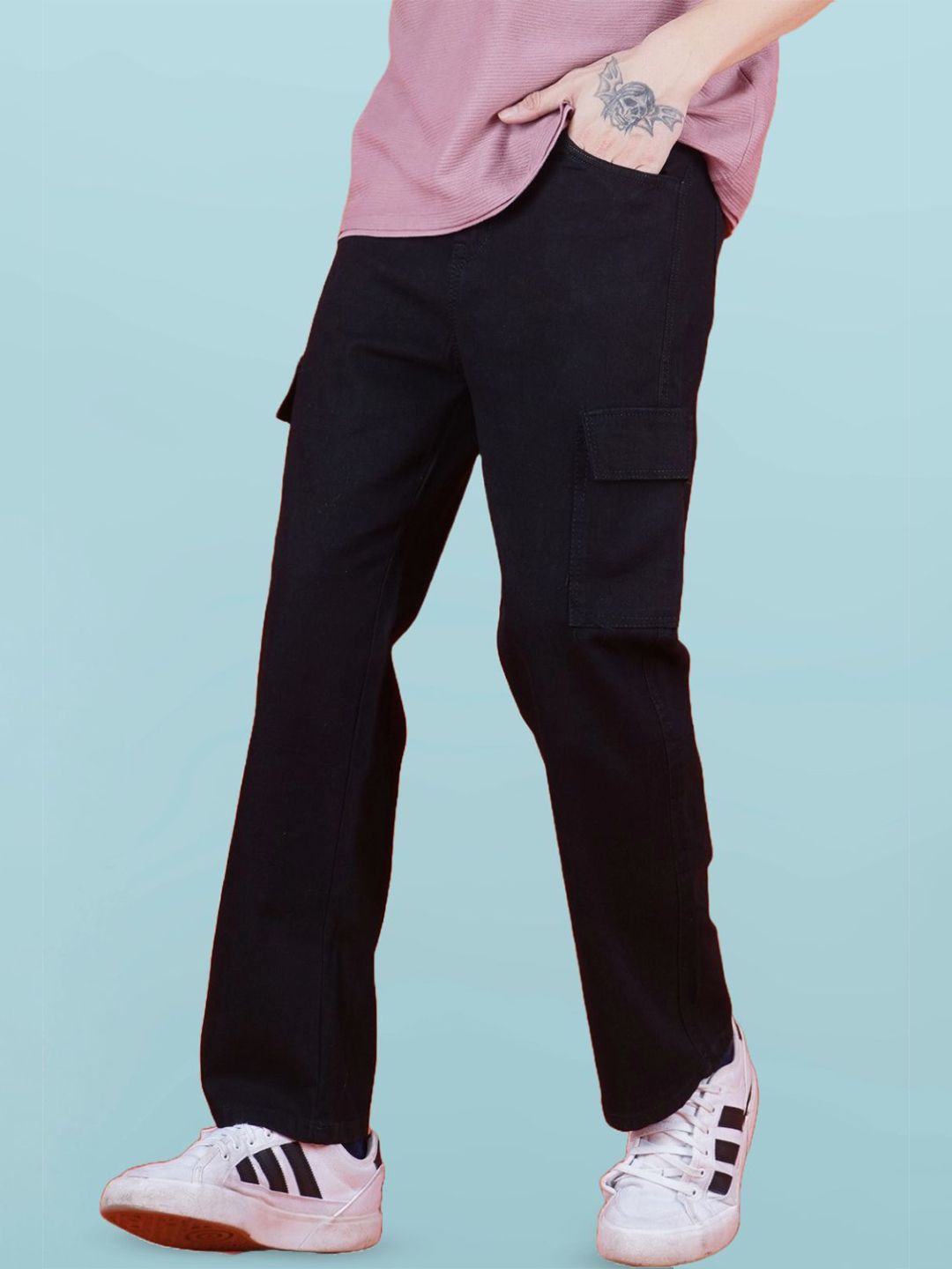 SZN Men Classic Slash Knee Jeans