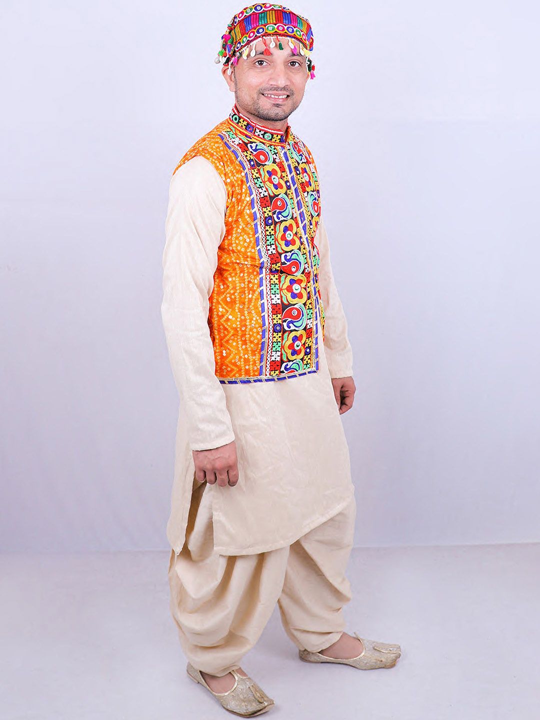 AGLARE Men Floral Open Front Jacket With Patchwork