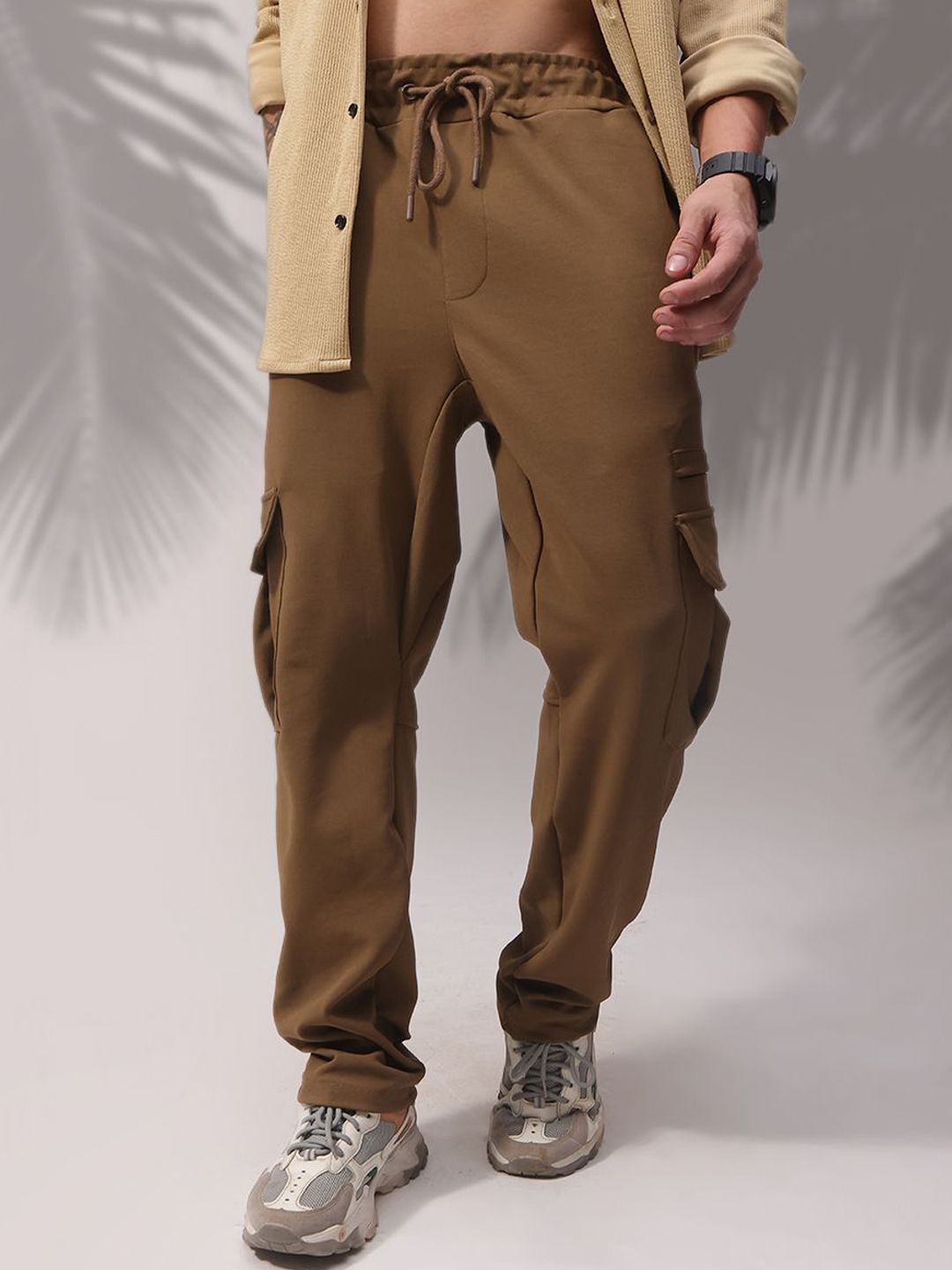 MADSTO Men Straight Fit Cargo Trousers