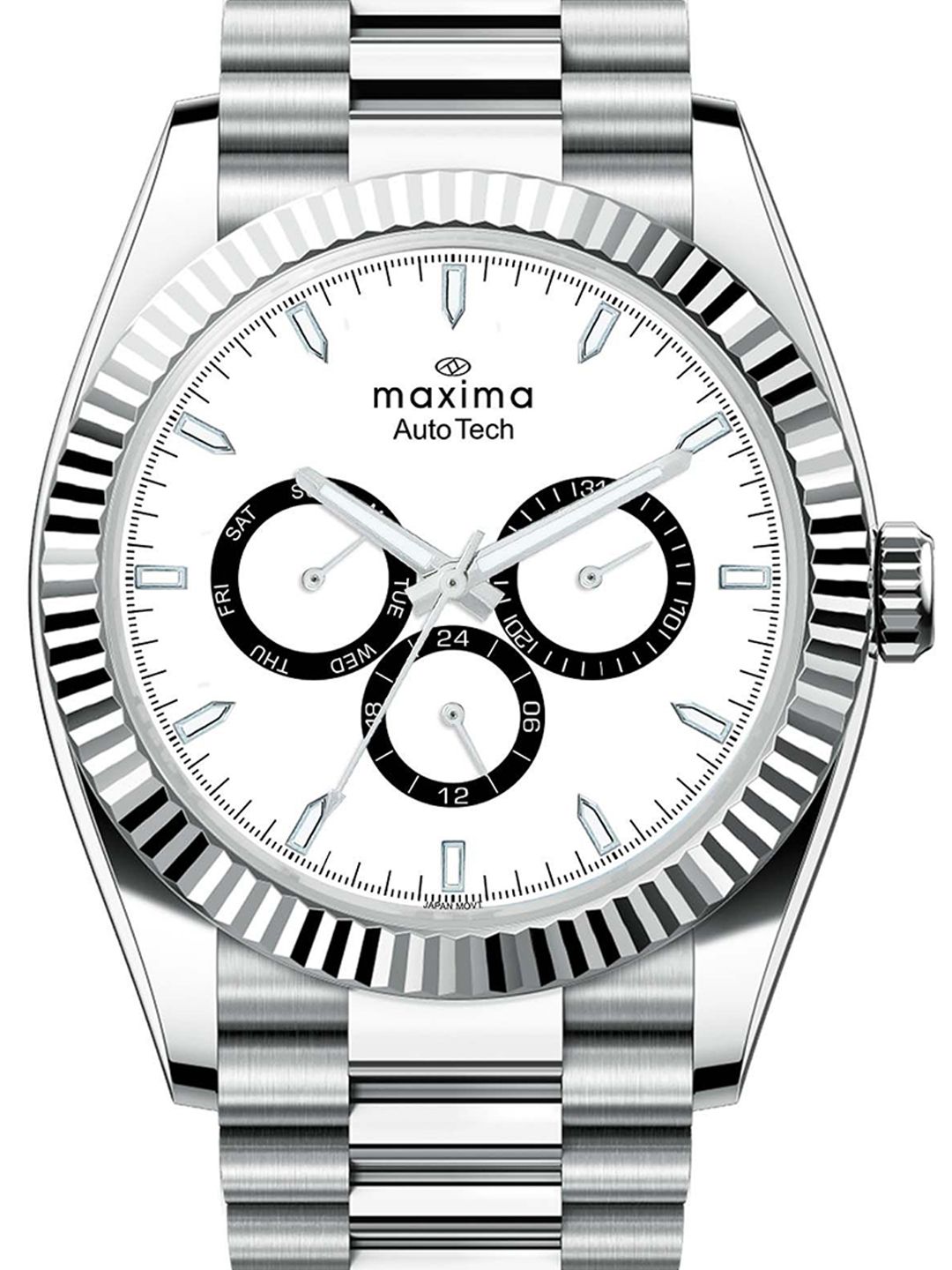 Buy maxima Men Brass Dial & Stainless Steel Bracelet Style Straps