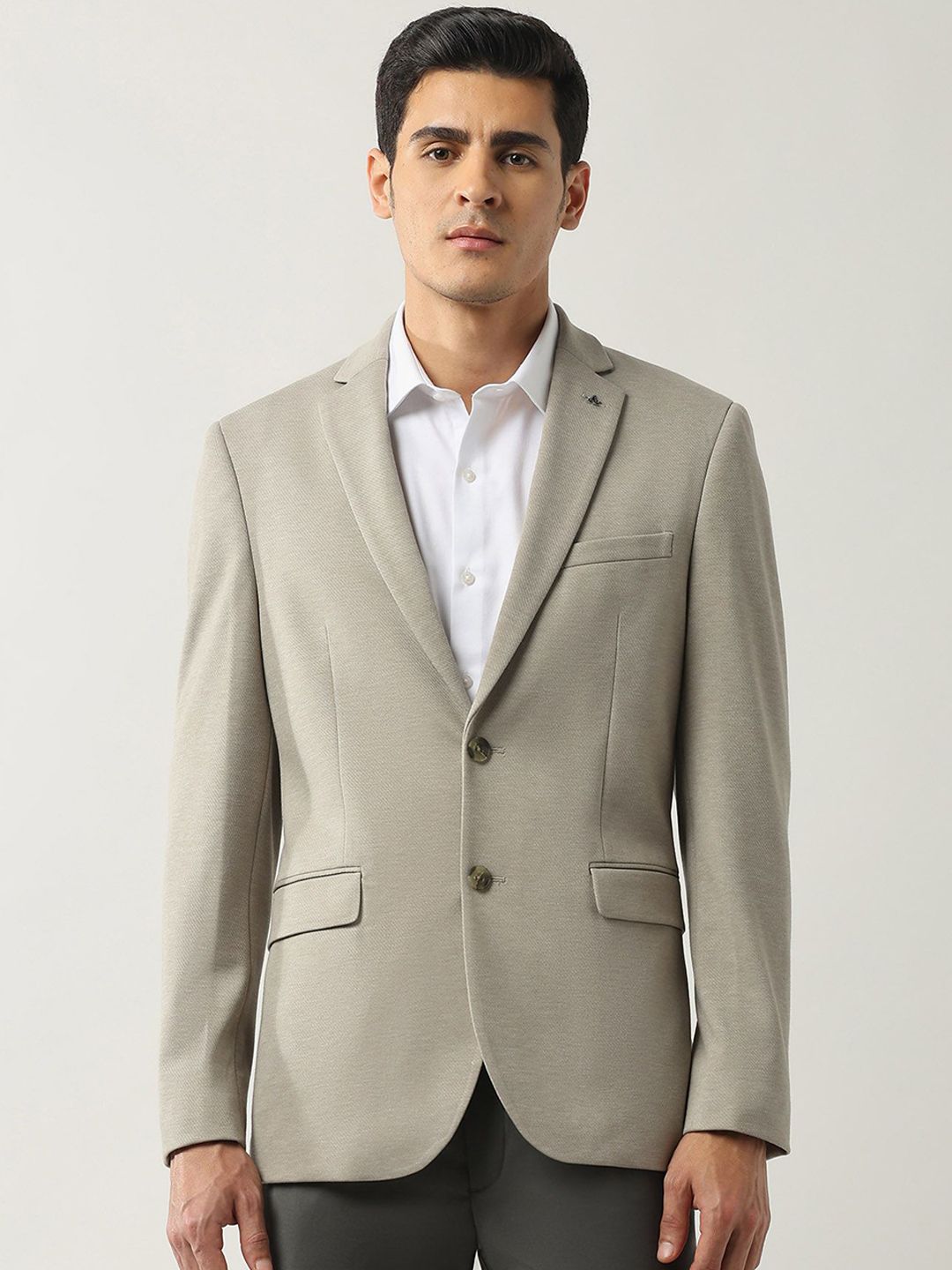 Arrow Self Designed Slim-Fit Single Breasted Blazer
