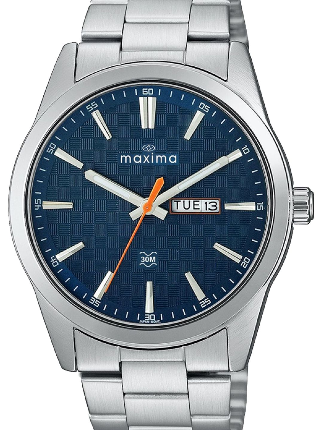 Buy maxima Men Brass Dial & Stainless Steel Bracelet Style Straps