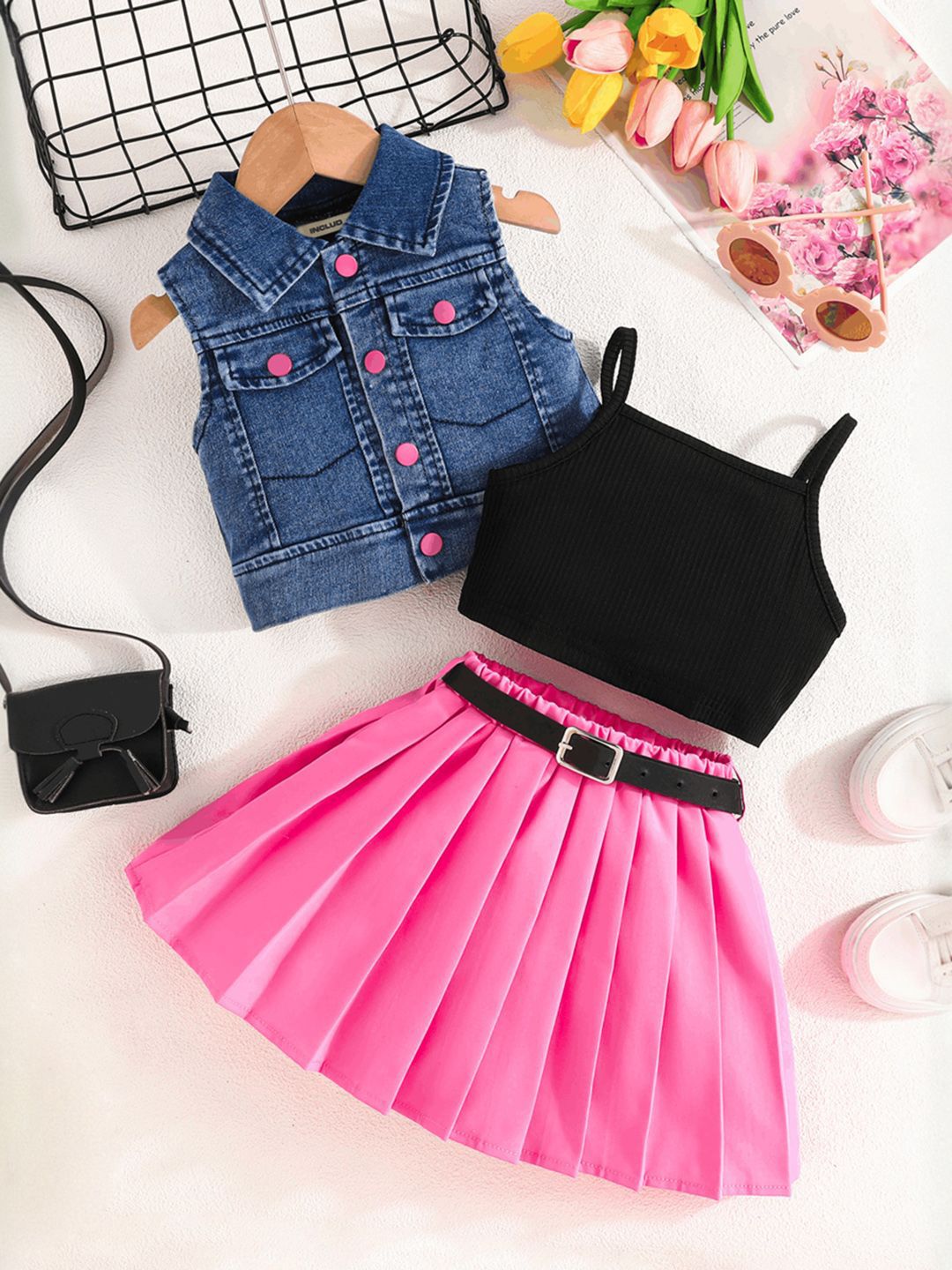 INCLUD Girls Coat with Skirt