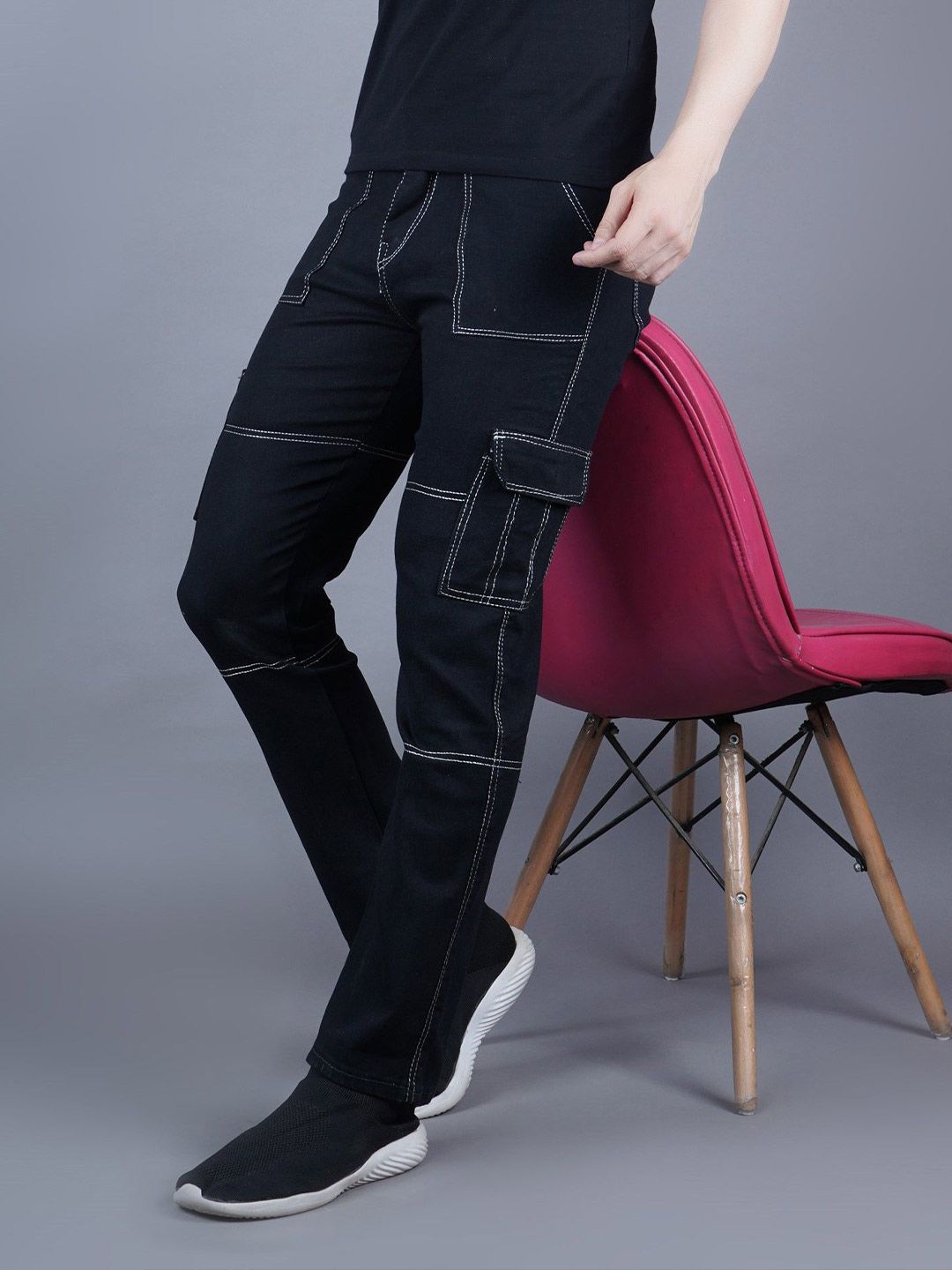 SZN Men Classic Regular Fit Mid-Rise Mildly Distressed Jeans
