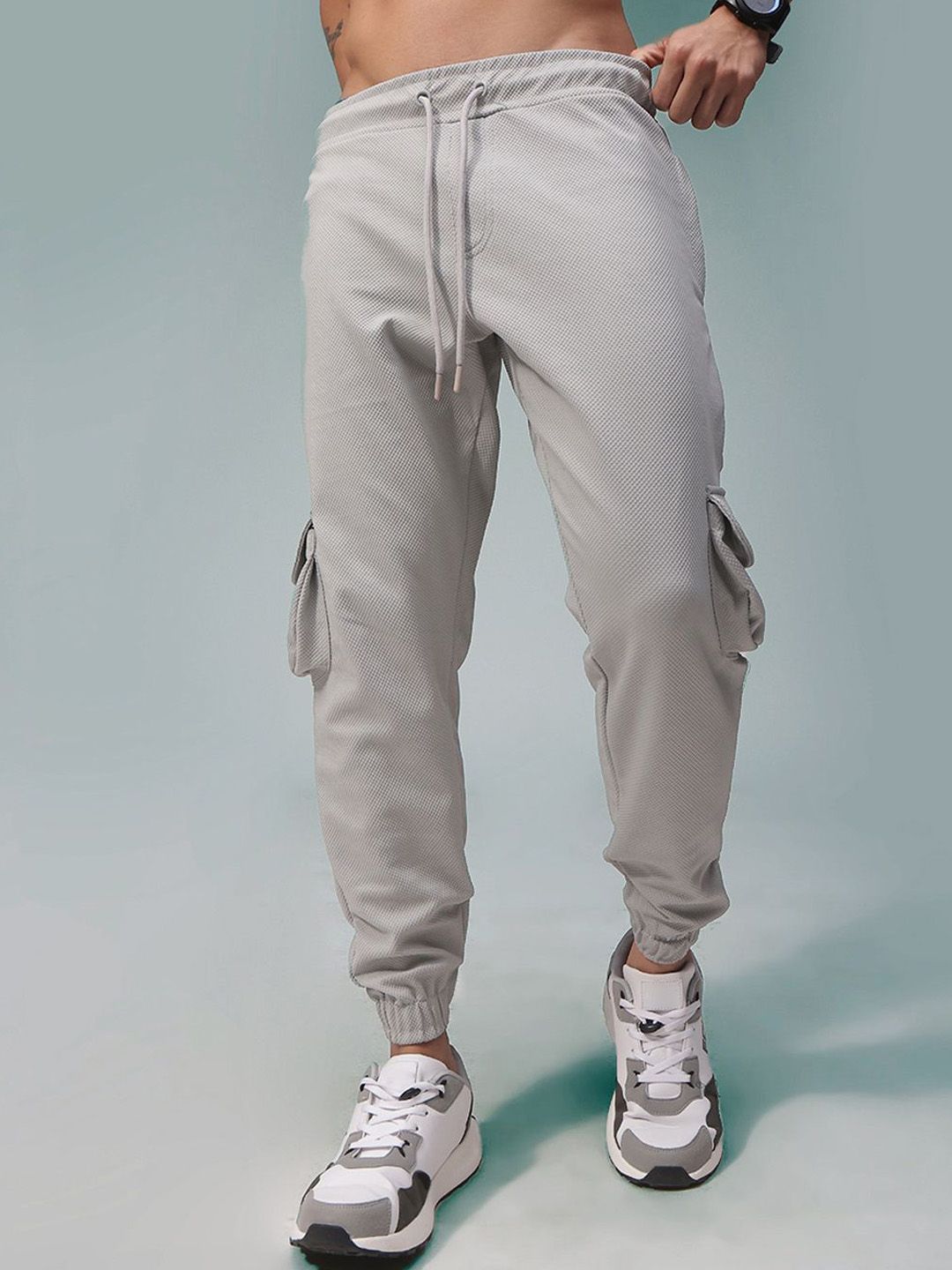 MADSTO Men Mid-Rise Cargo Joggers