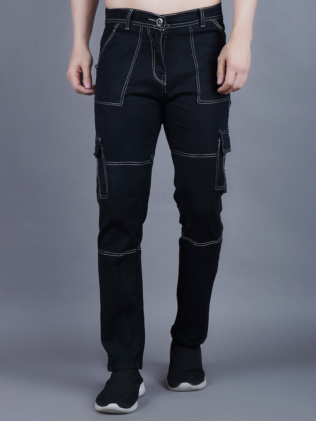 SZN Men Slim Fit Mid-Rise Dark Jeans