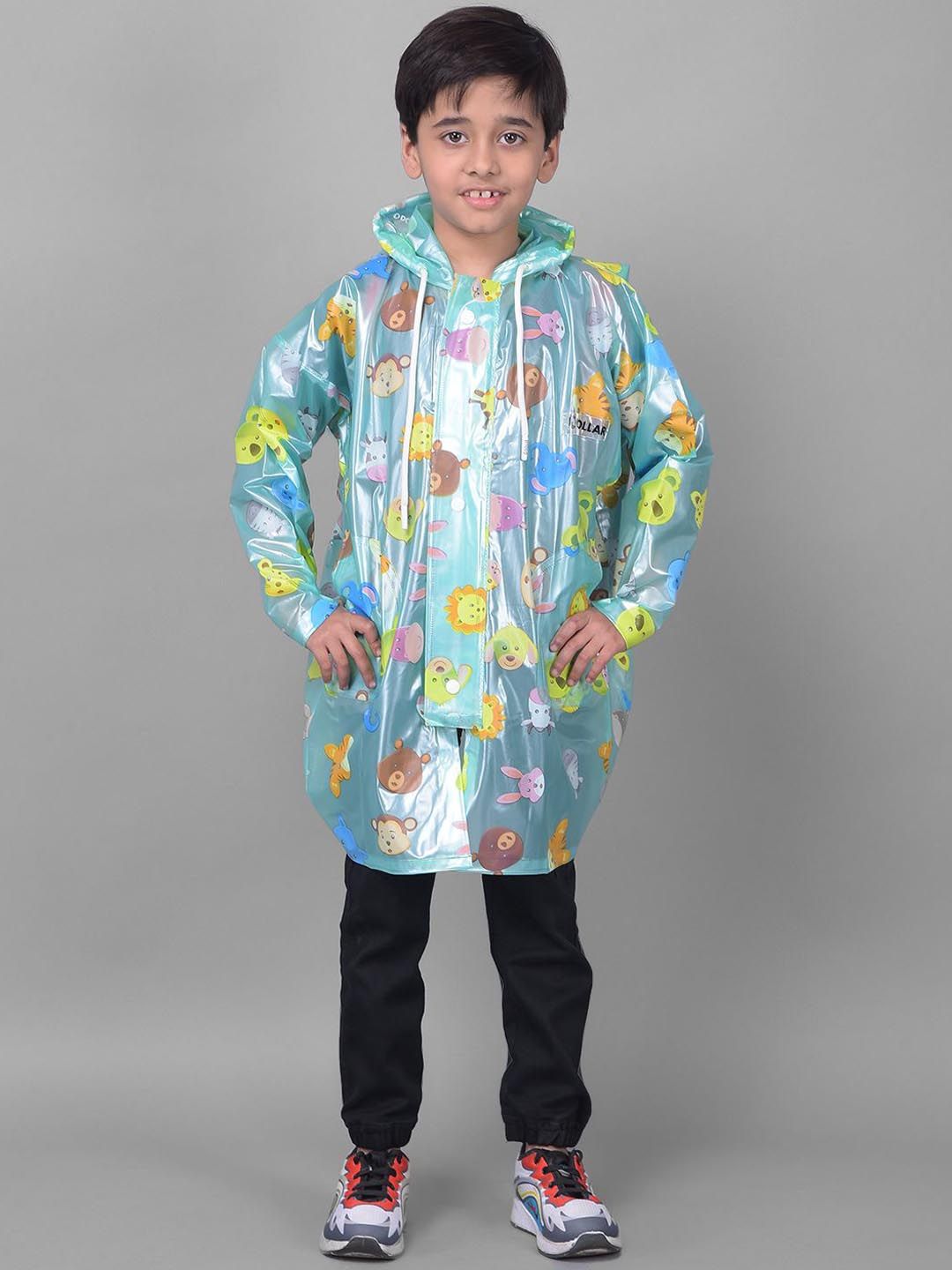 Dollar Kids  Full Sleeve Face Printed Rain Jacket