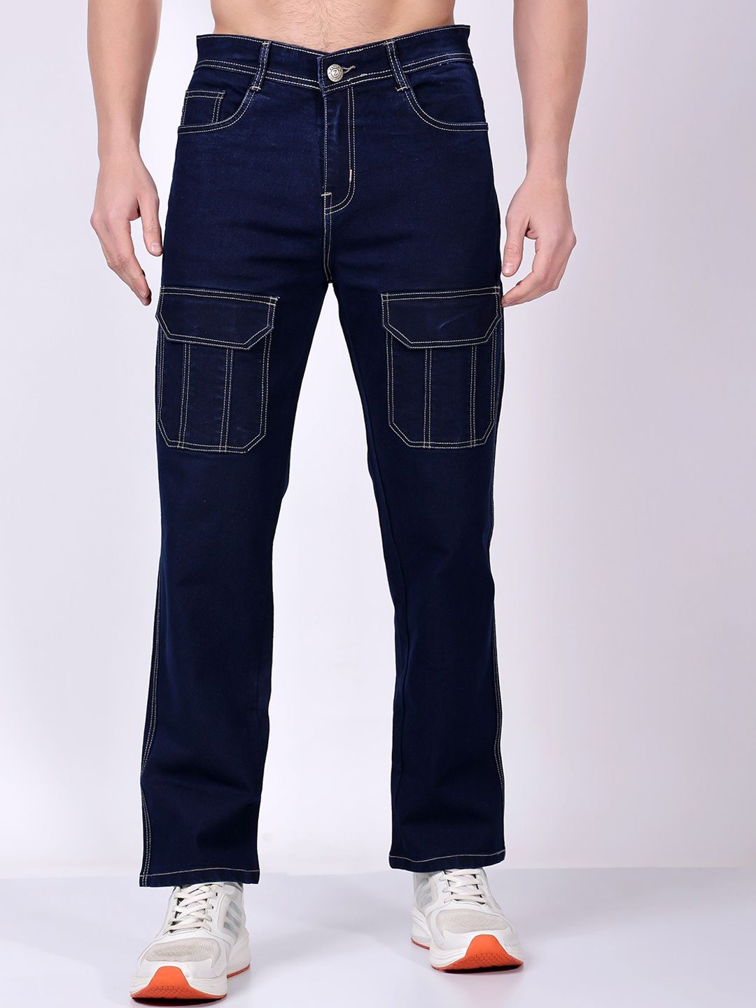 ZAYSH Men Mid-Rise Slim Fit Clean Look Cargo Styles Jeans