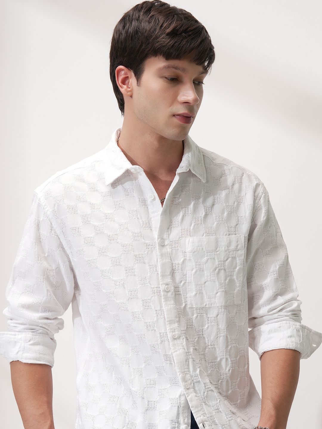 HIGHLANDER Men Comfort Opaque Casual Relaxed Fit Shirt