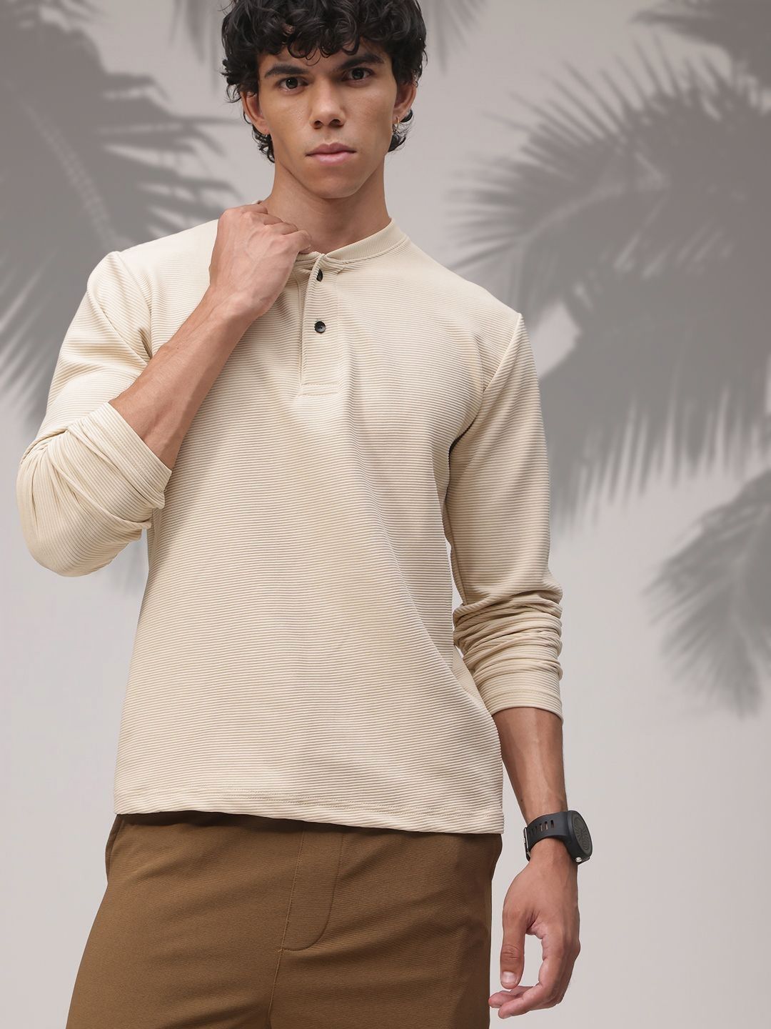 MADSTO Men Extended Sleeves Pockets T-shirt
