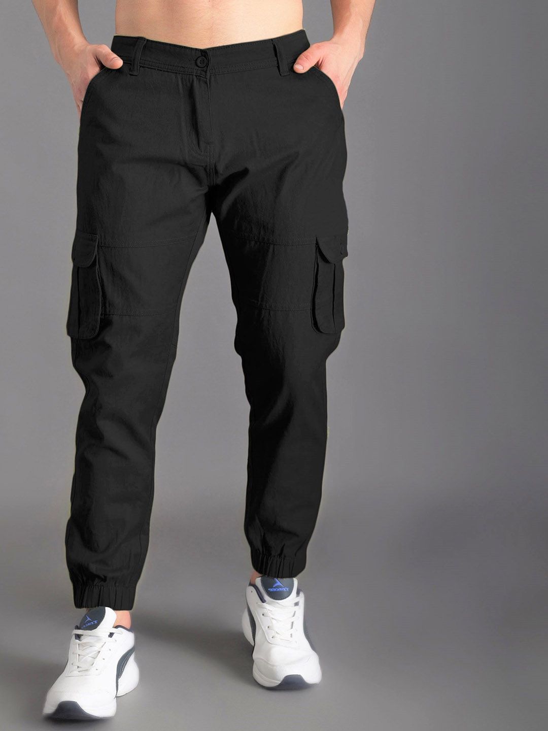 ZAYSH Men Cotton Jogger Fit Mid-Rise Jeans