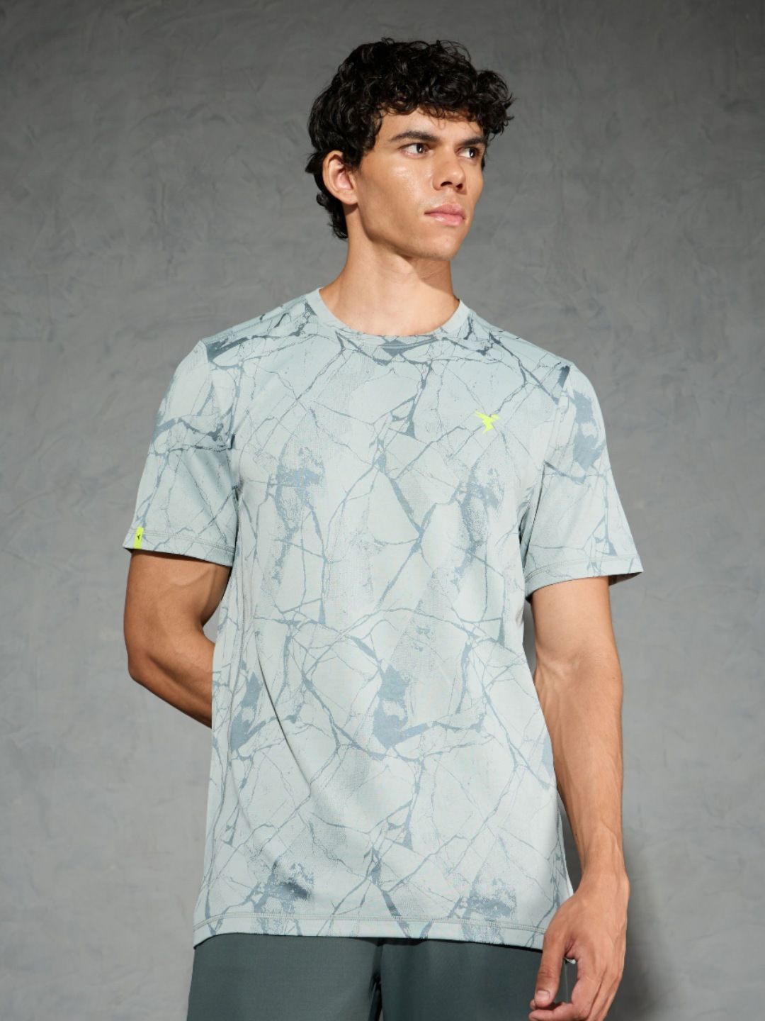 Technosport Men DOUBLE COOL Dyed Antimicrobial Round Neck Slim Fit Sports T-shirt
