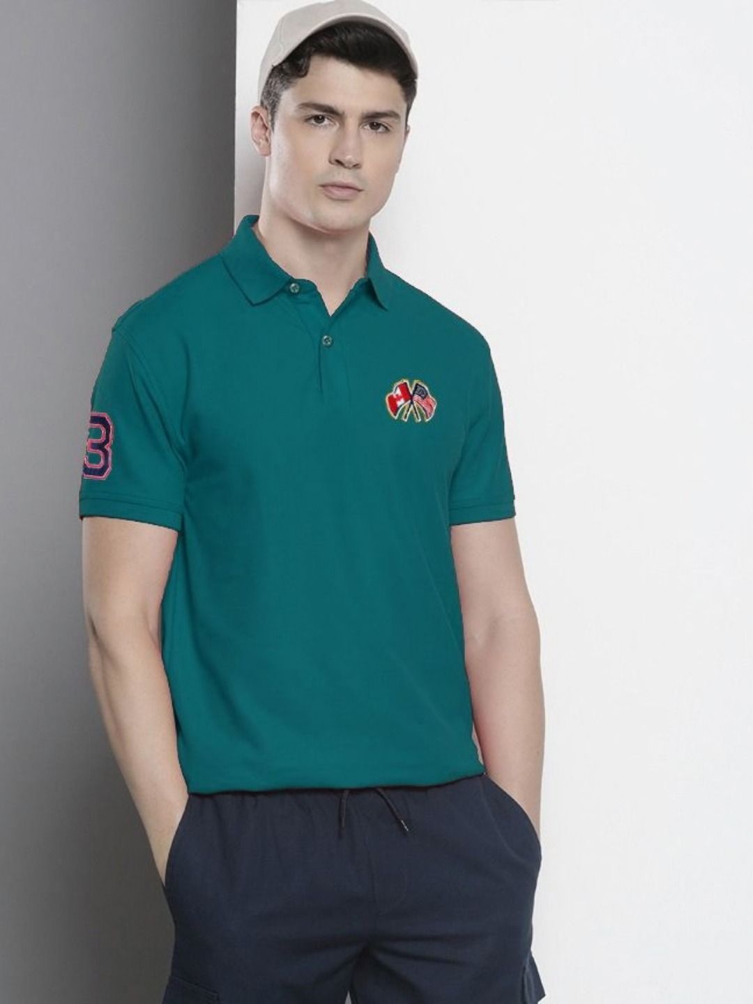SZN Men Polo Collar Moisture Wicking T-shirt