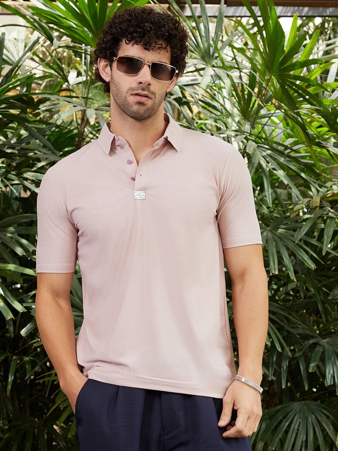 CAHOOT Men Polo Collar Pockets T-shirt