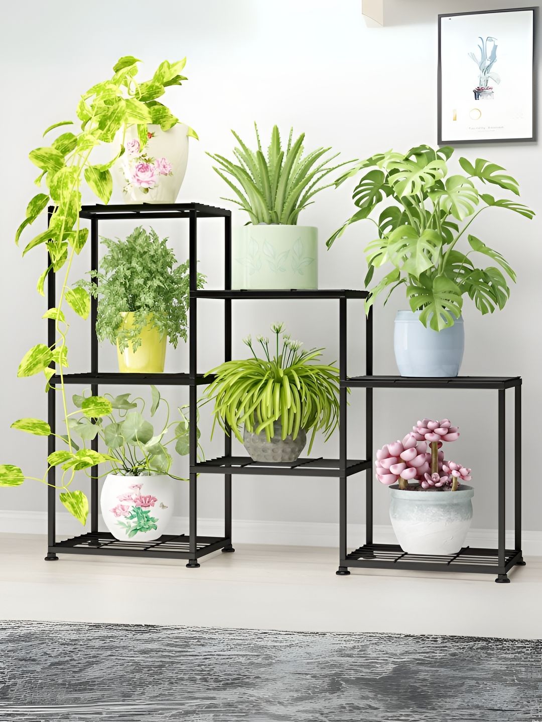 ecofynd Brad Black Shelf PlanterStand
