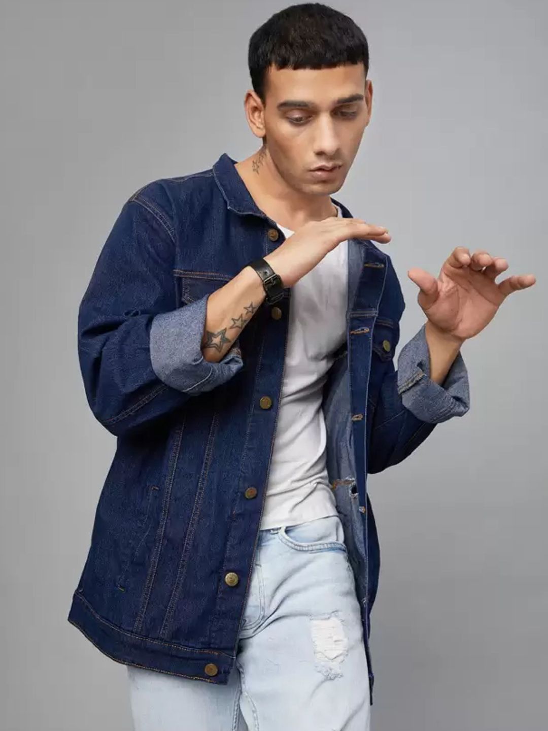 Moda Rapido Spread Collar Lightweight Outdoor Denim Jacket
