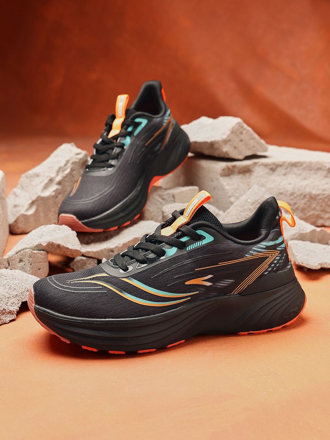 Action Ultra Comfort Breathable Cushioned Sports Lace-Up Running Shoes For Men