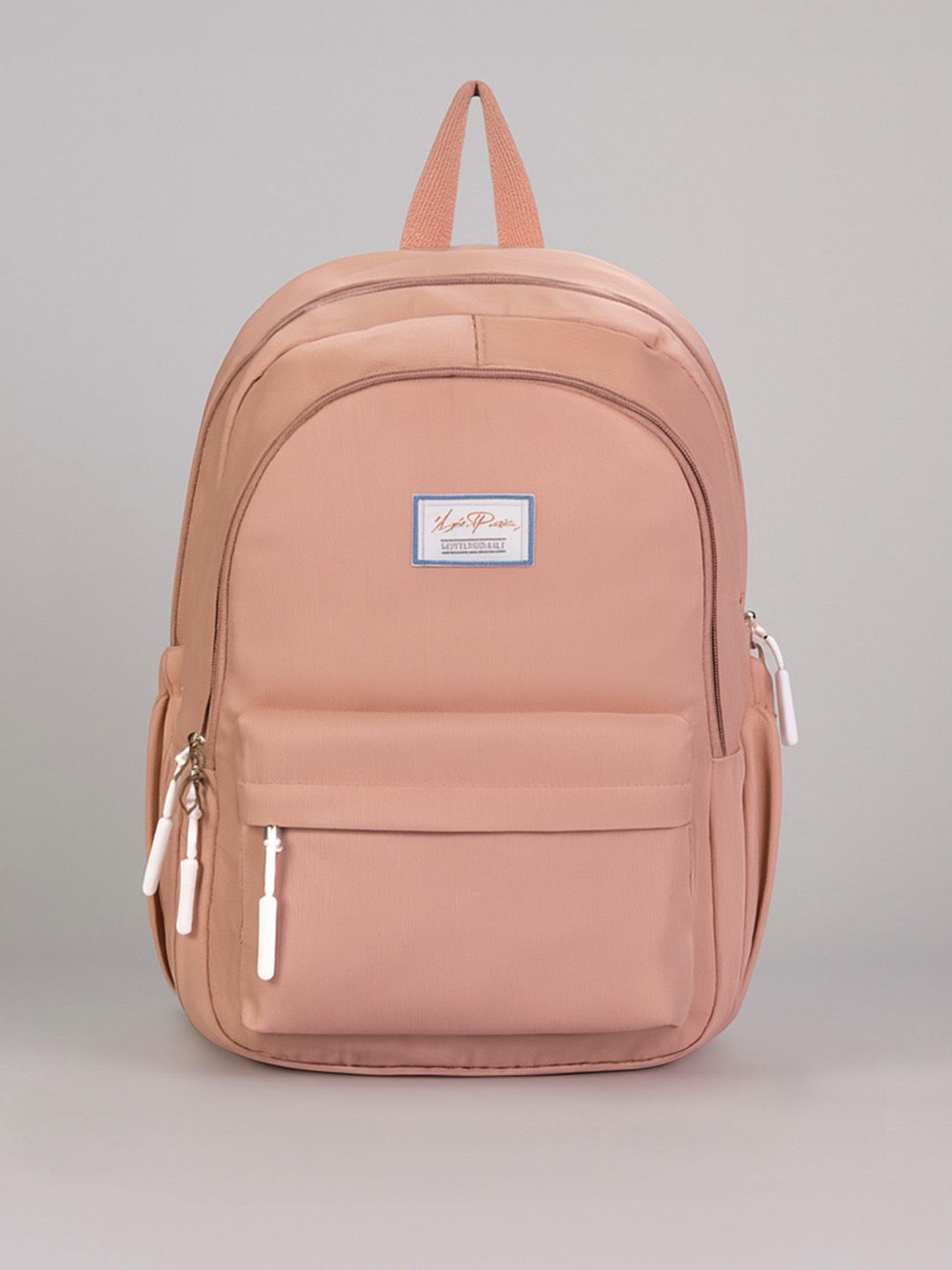 Lino Perros Women Pink Solid Laptop Backpack Price in India