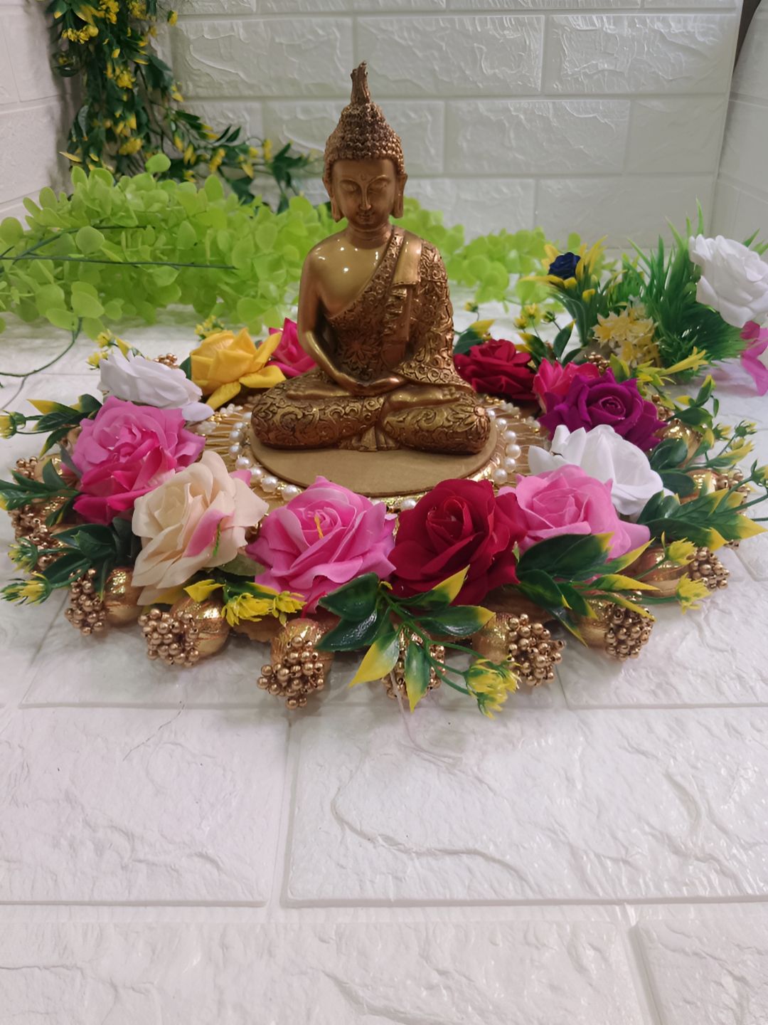 Sellplus Pink & Red Singhasan Festive Decor