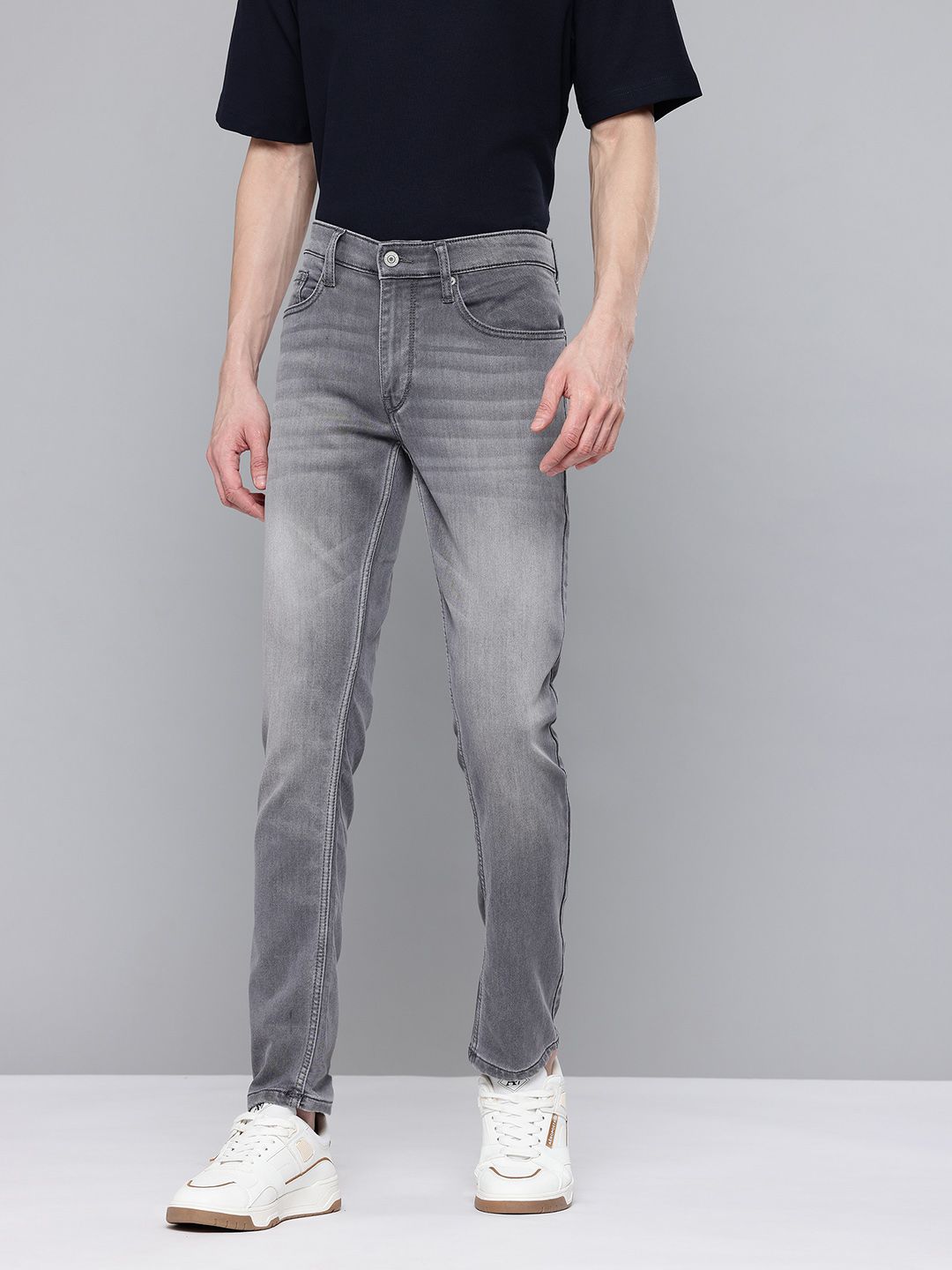 Flying Machine Flying Machine Men Slim Tapered Fit Mid-Rise Light Fade Stretchable Jeans