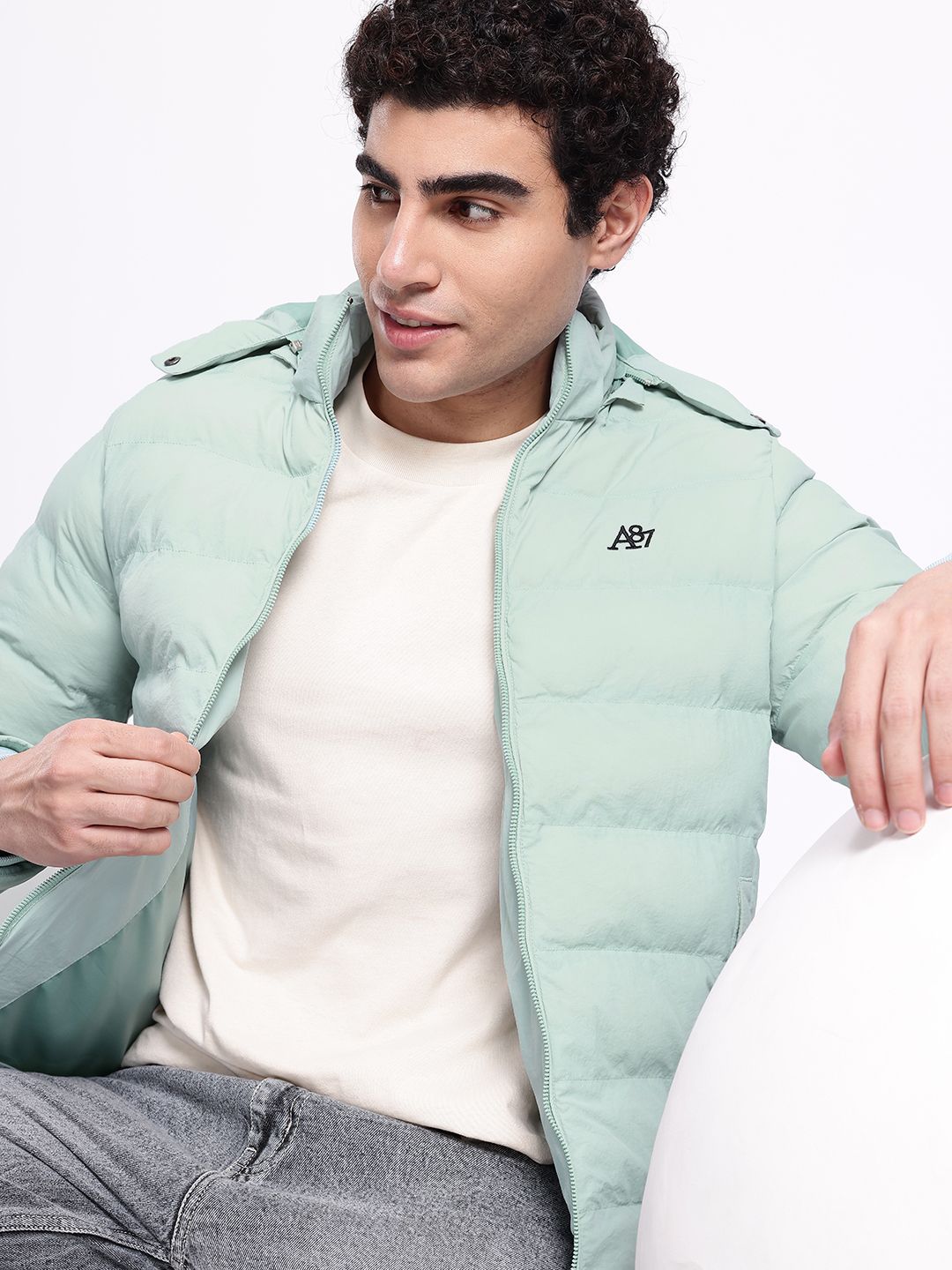 Aeropostale Padded Jacket With Detachable Hood