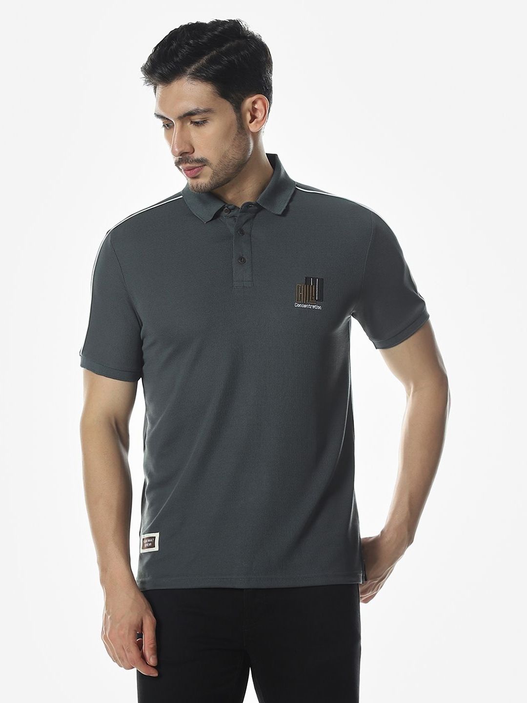 Klub Fox Klub Fox Men Solid Polo Collar T-shirt