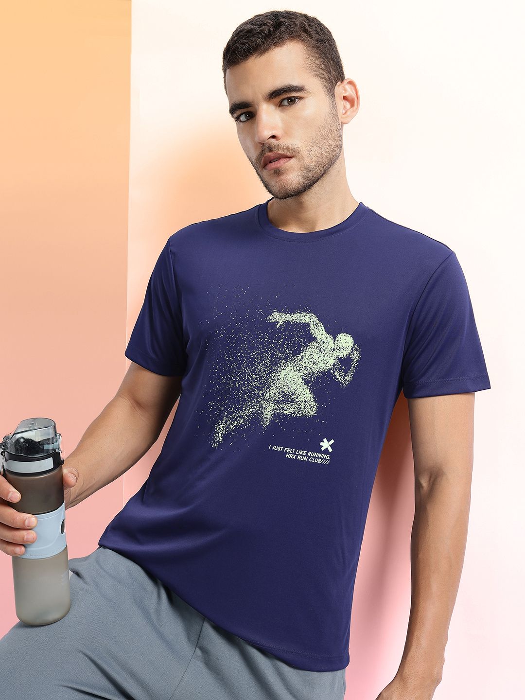 HRX by Hrithik Roshan Graphic Printed Round Neck Running T-shirt