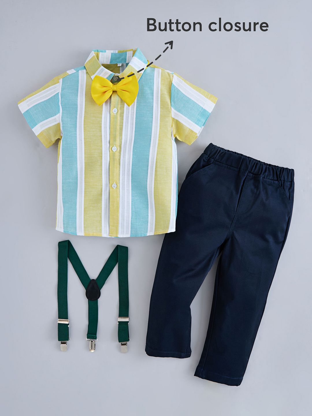 2-Pc Classic Striped Shirt & Pant