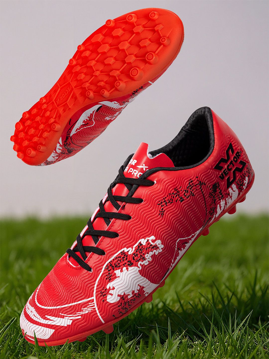 VECTOR X Acura Pro Fully Embossed Synthetic Upper TPU Sole Lace-Ups Turf Shoes