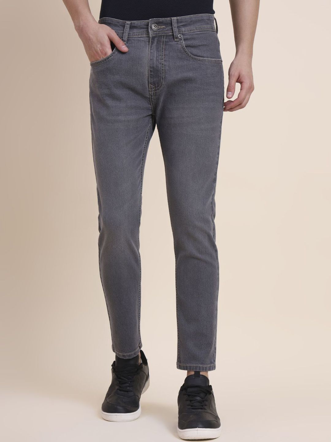 Greenfibre Men Slim Fit Mid-Rise Mildly Distressed Jeans