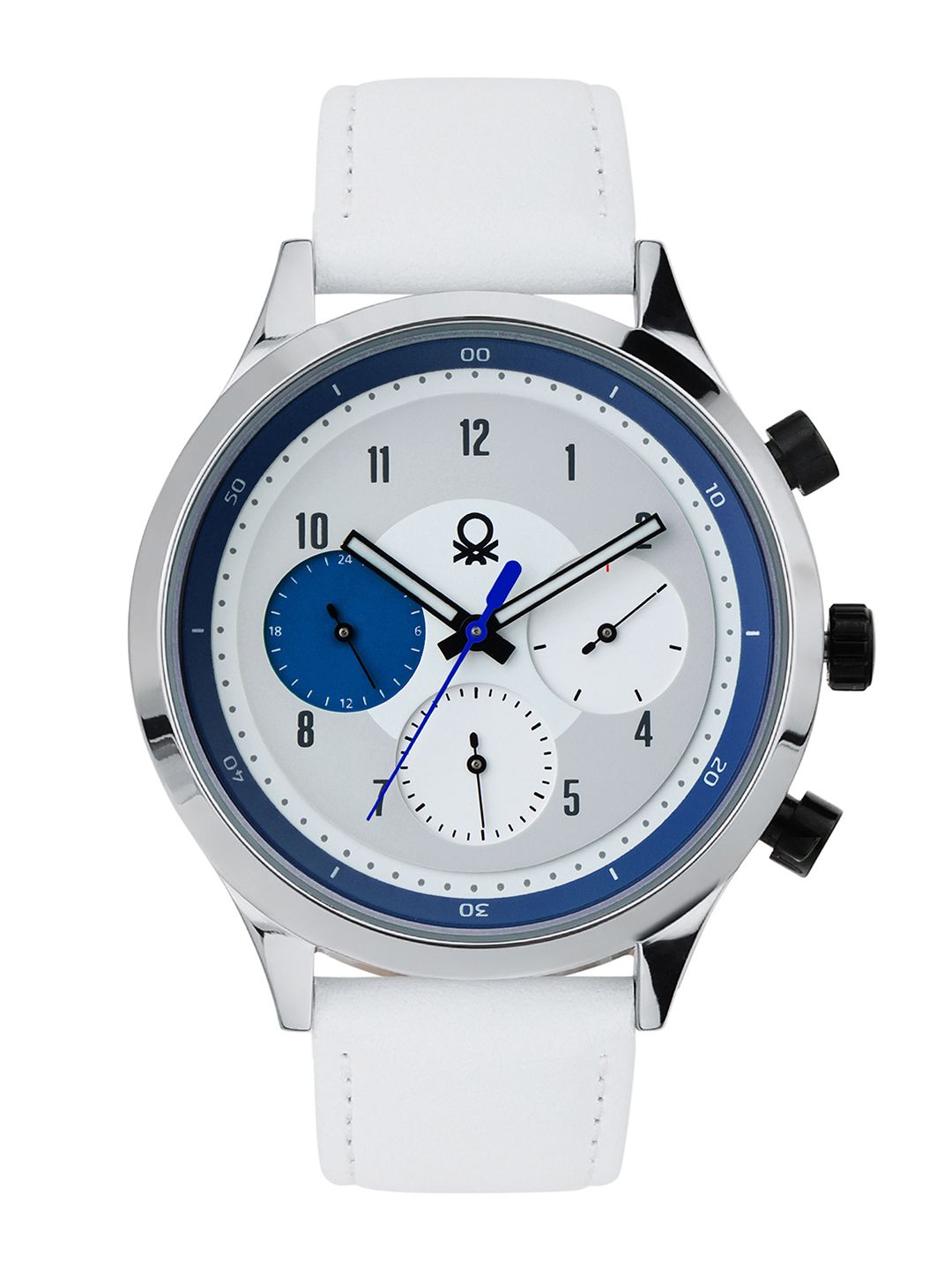 United Colors of Benetton United Colors of Benetton Men Leather Straps MultiFunction Analogue Watch UWUCG0006