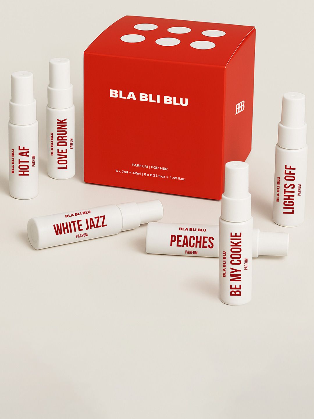 BLA BLI BLU Set Of 6 Women Hot AF, Love Drunk, White Jazz, Be My Cookie Perfume -7 ml Each