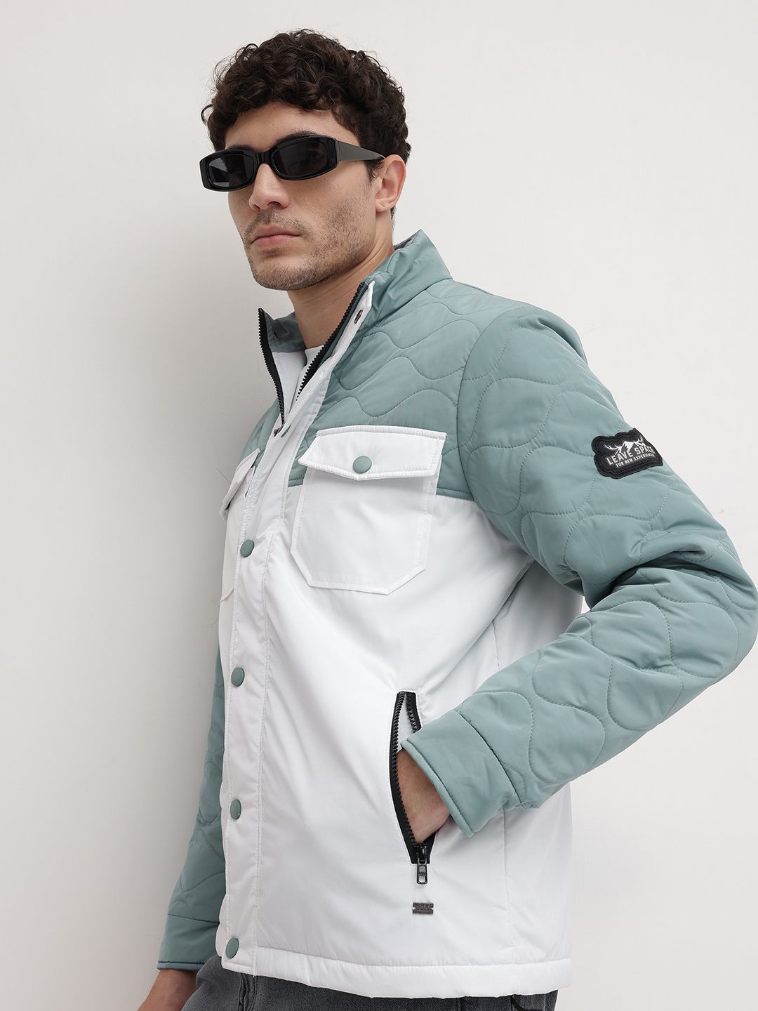The Roadster Life Co. Colourblocked Quilted Jacket