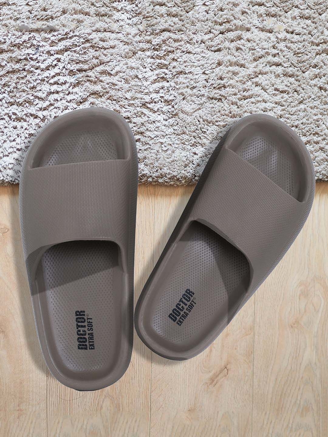 DOCTOR EXTRA SOFT Men Ultra Soft Lightweight Rubber Sliders deal from myntra