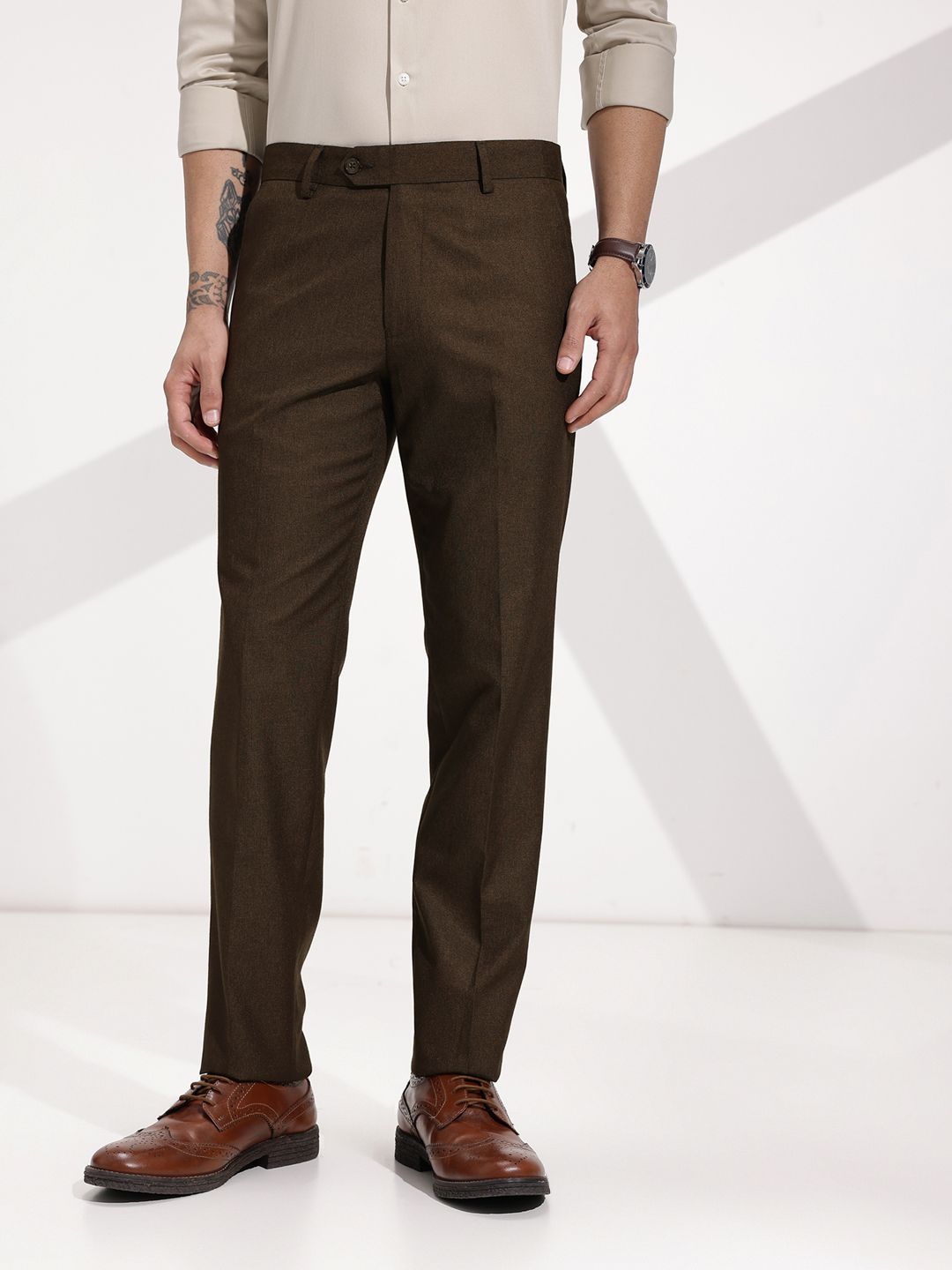 INVICTUS Men Slim Fit Formal Trousers